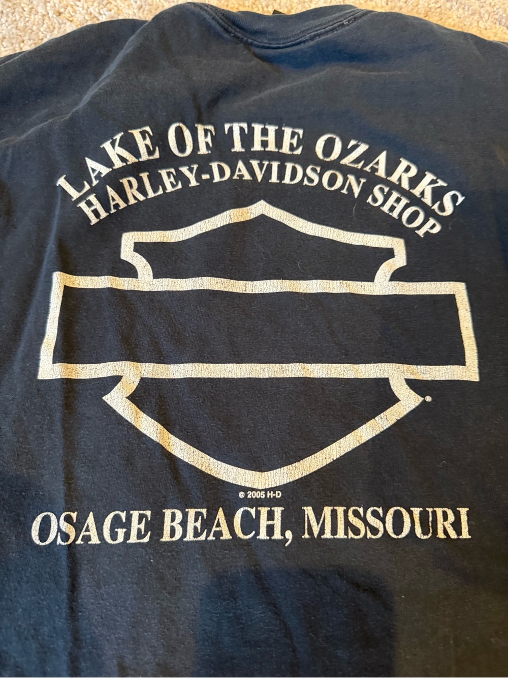 Y2K 2005 Harley-Davidson Missouri Black Long-Sleeve Tee Graphic Sz Large - Picture 9 of 10